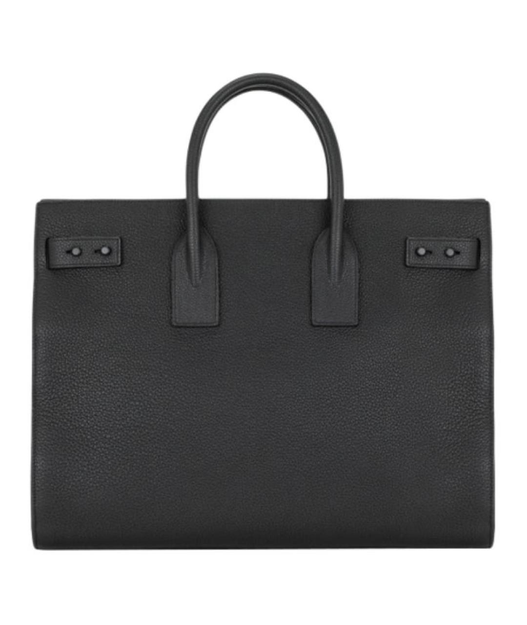 SAINT LAURENT Черная кожаная сумка через плечо, фото 3