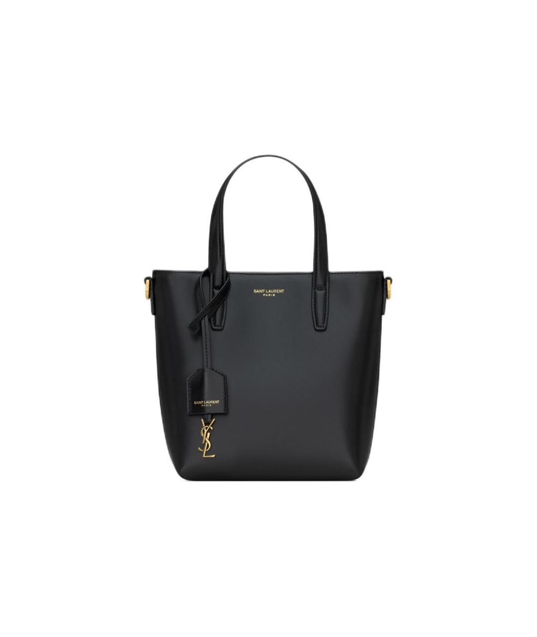 SAINT LAURENT Черная кожаная сумка через плечо, фото 6