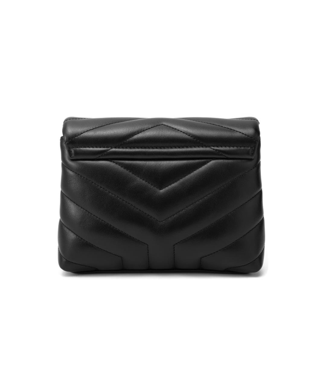 SAINT LAURENT Черная кожаная сумка через плечо, фото 5