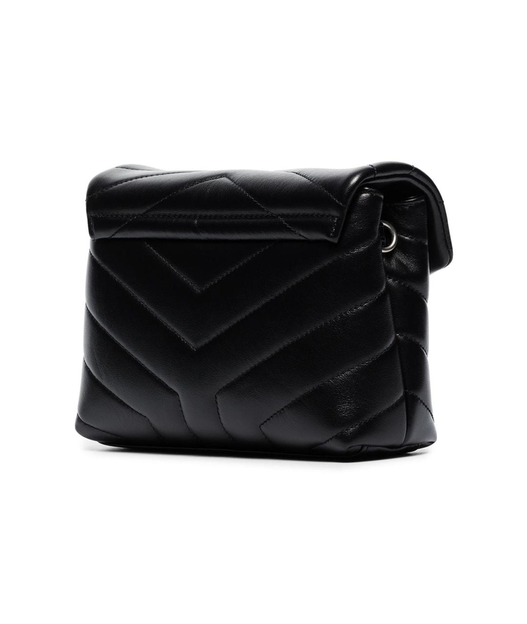 SAINT LAURENT Черная кожаная сумка через плечо, фото 4