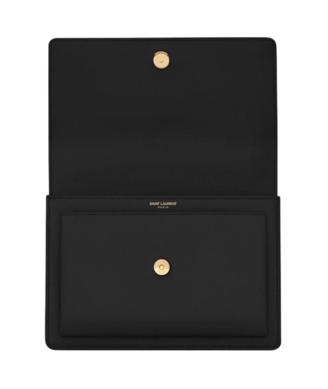 SAINT LAURENT Черная кожаная сумка через плечо, фото 5