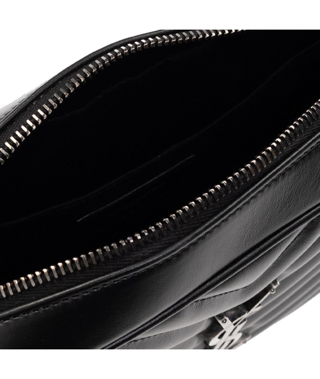 SAINT LAURENT Черная кожаная сумка через плечо, фото 4