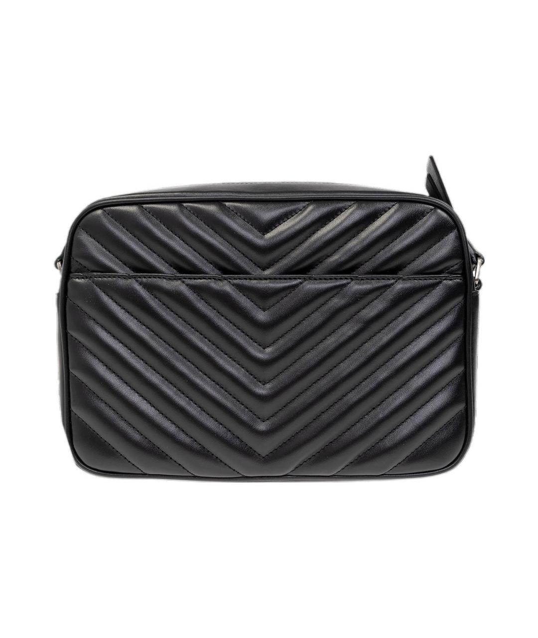 SAINT LAURENT Черная кожаная сумка через плечо, фото 3