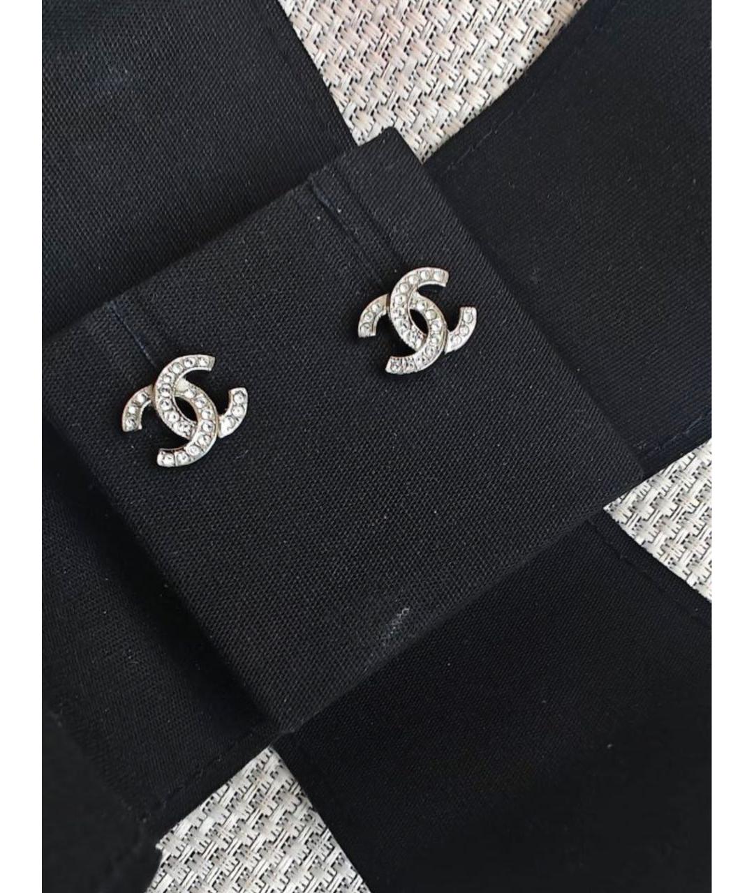 CHANEL Серебряные латунные серьги, фото 2