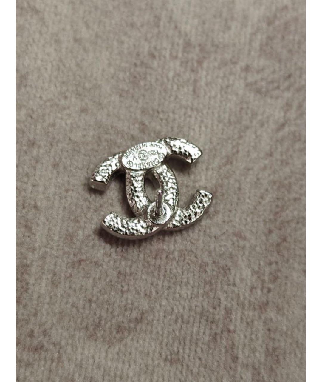 CHANEL Серебряные латунные серьги, фото 5