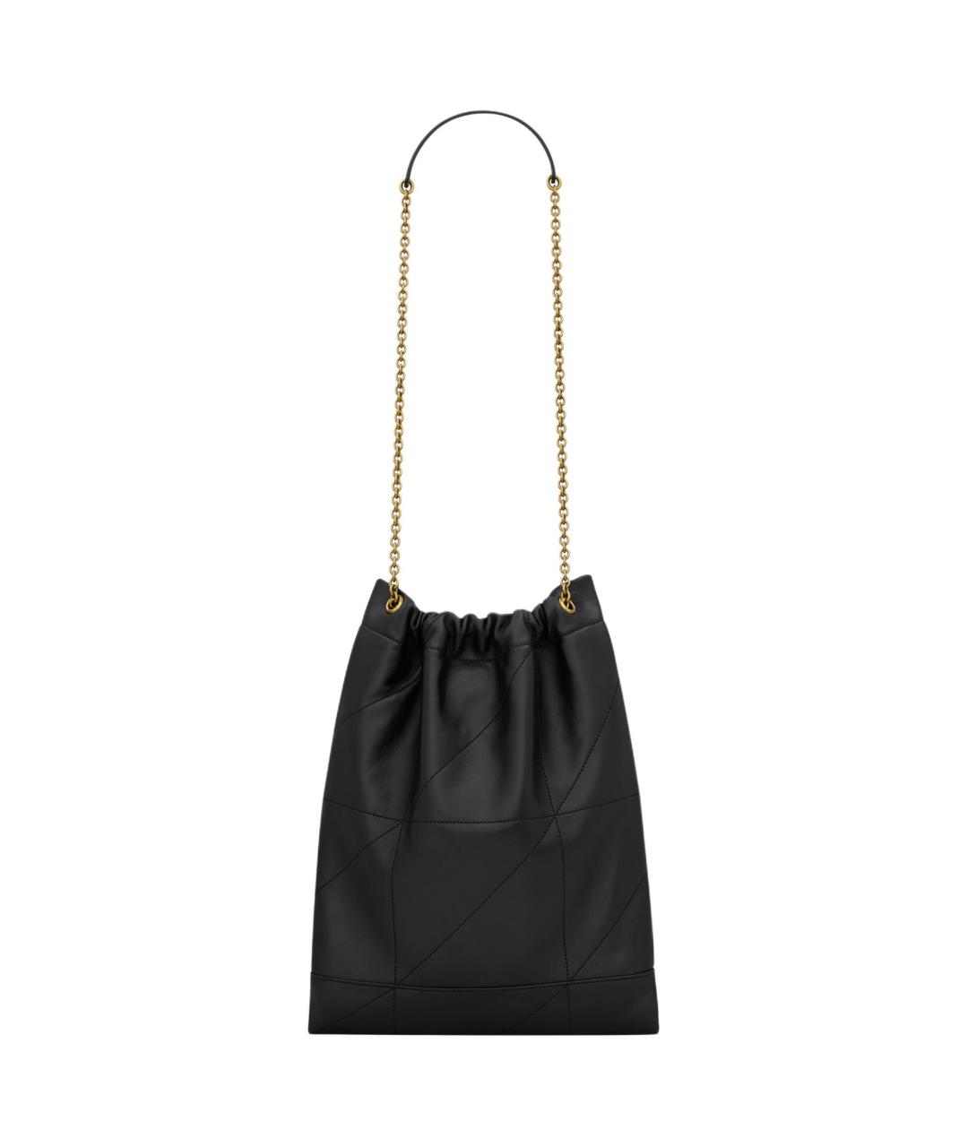 SAINT LAURENT Черная кожаная сумка через плечо, фото 4