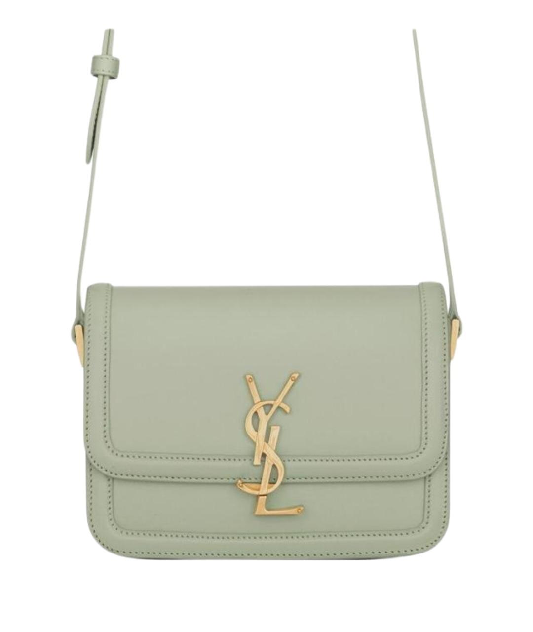 SAINT LAURENT Салатовая кожаная сумка через плечо, фото 1
