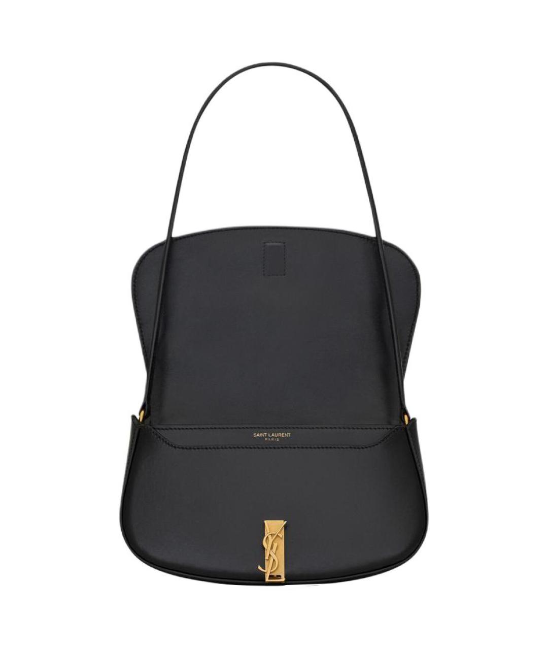 SAINT LAURENT Черная кожаная сумка через плечо, фото 5