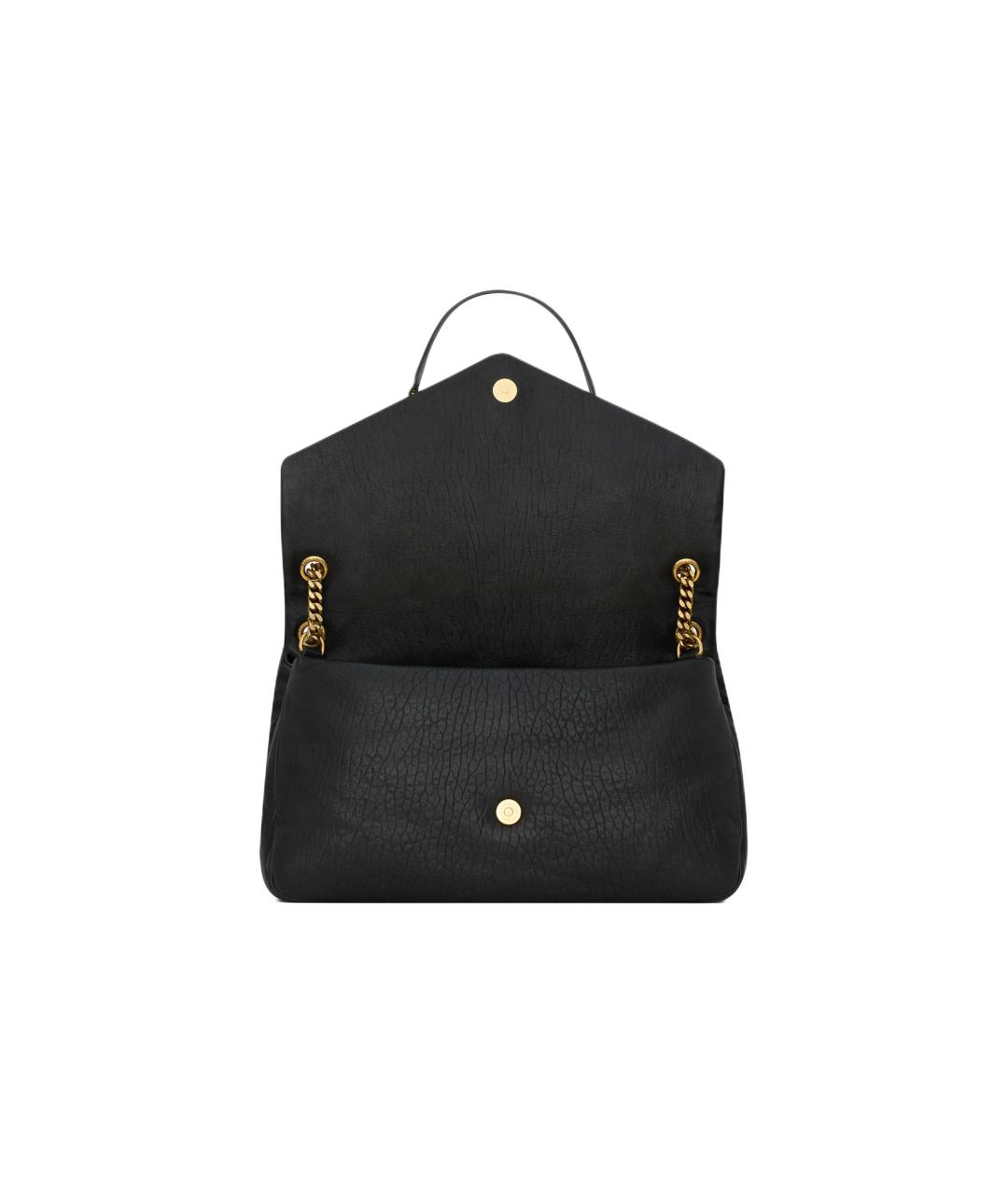 SAINT LAURENT Черная кожаная сумка через плечо, фото 5