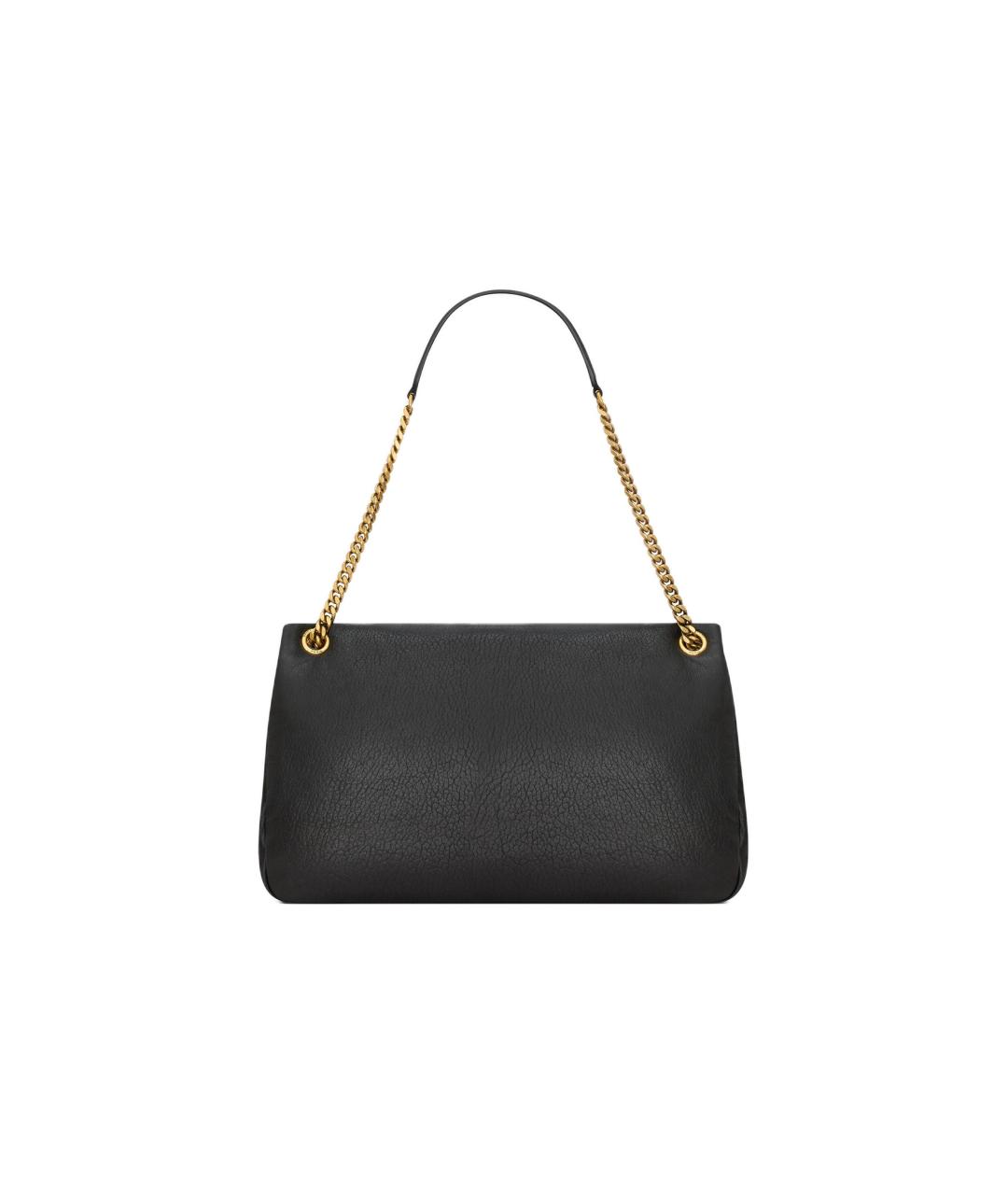 SAINT LAURENT Черная кожаная сумка через плечо, фото 4