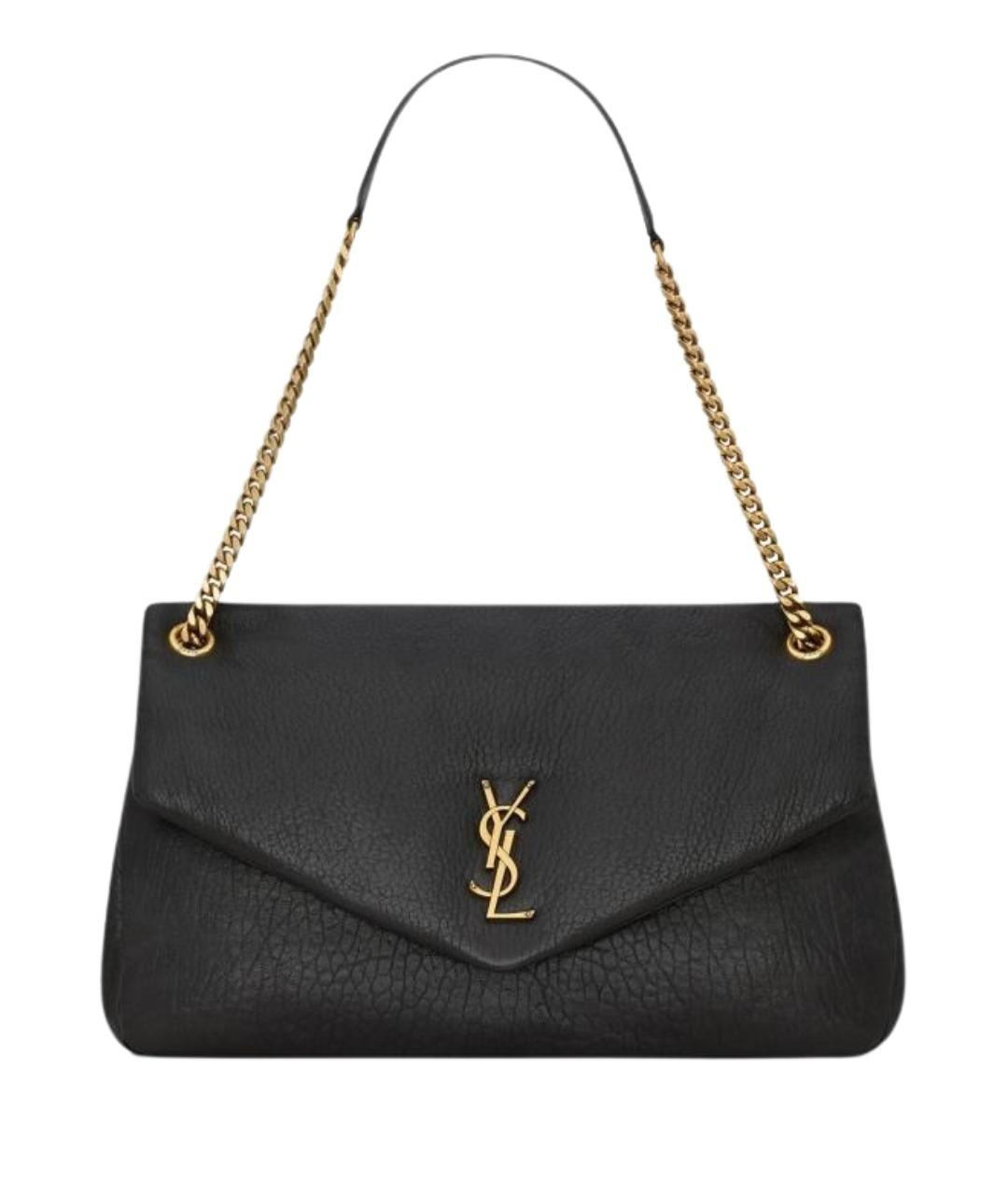 SAINT LAURENT Черная кожаная сумка через плечо, фото 1