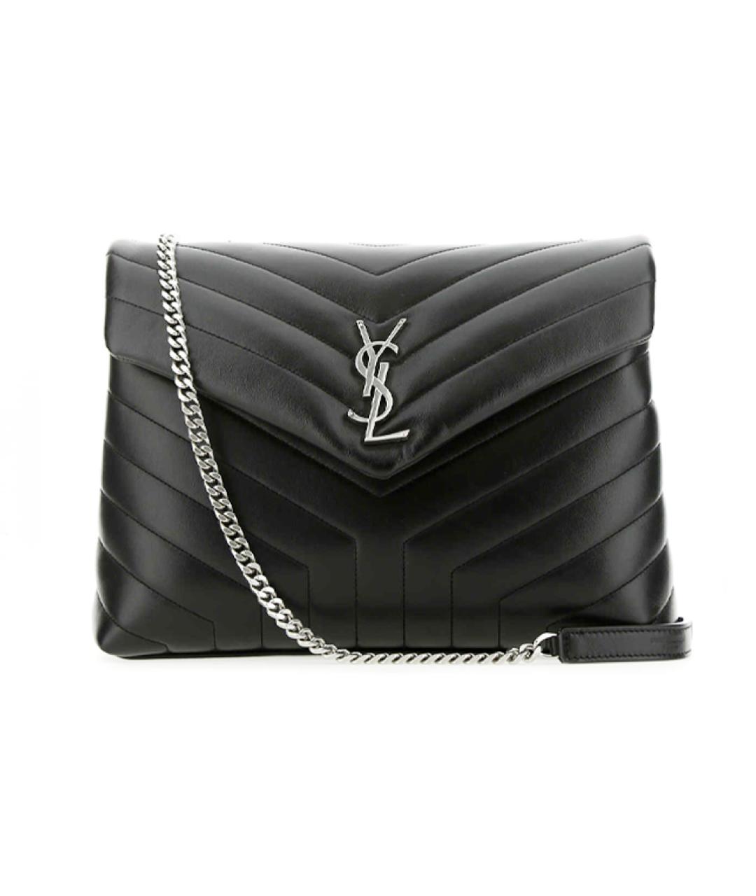 SAINT LAURENT Черная кожаная сумка через плечо, фото 5