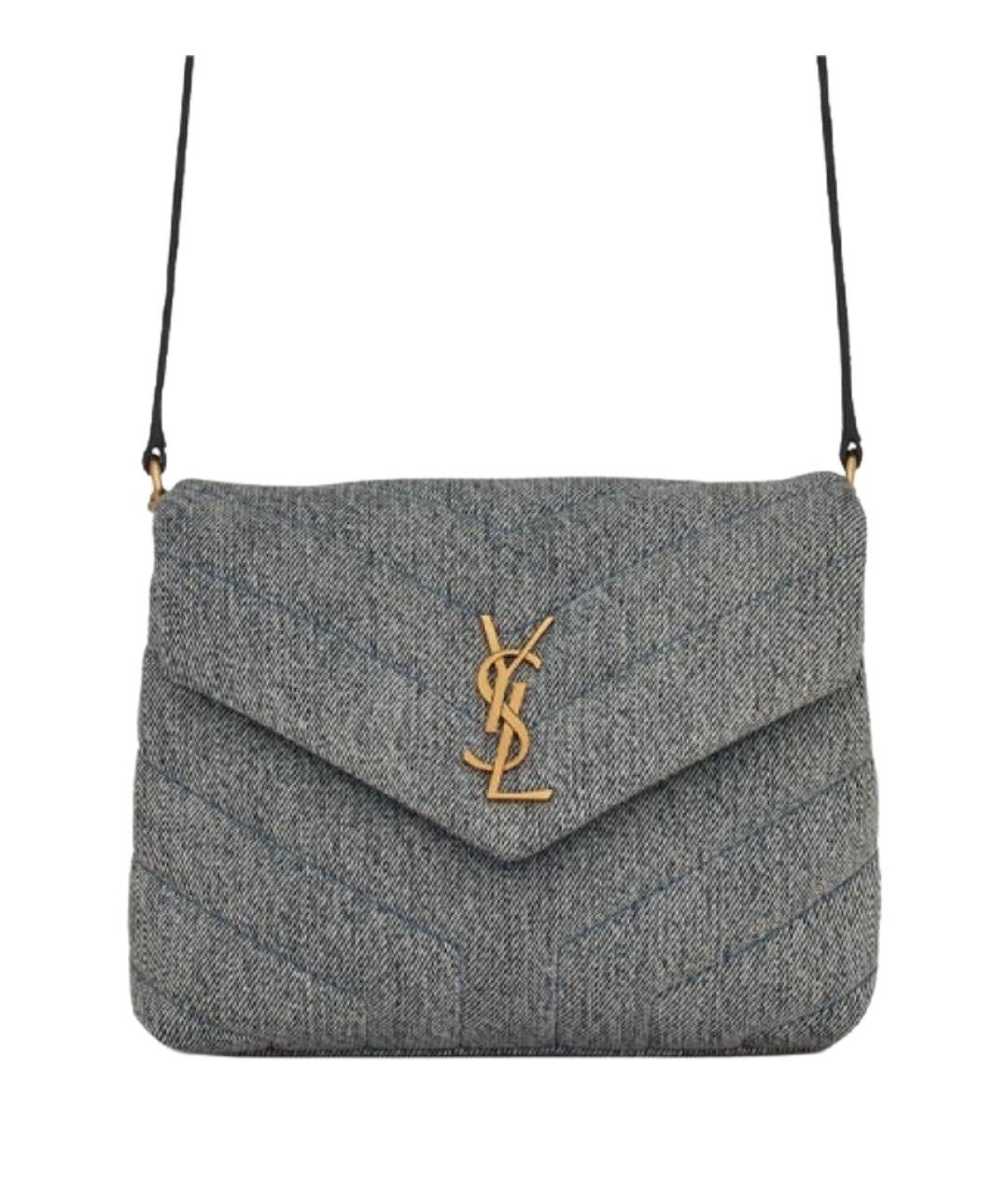 SAINT LAURENT Серая сумка через плечо, фото 1