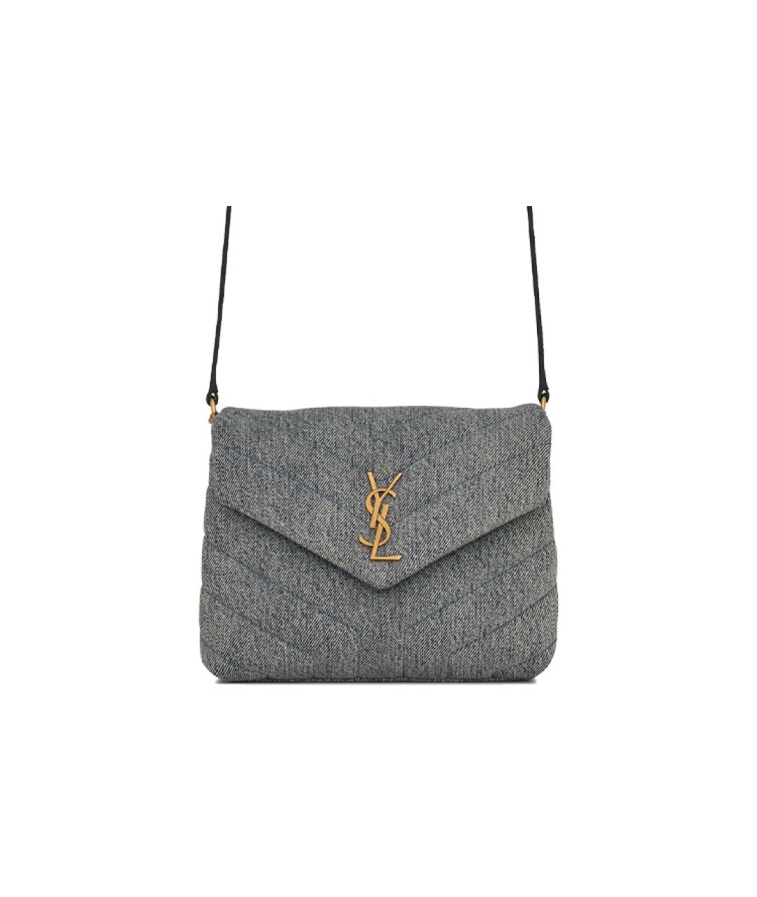 SAINT LAURENT Серая сумка через плечо, фото 6