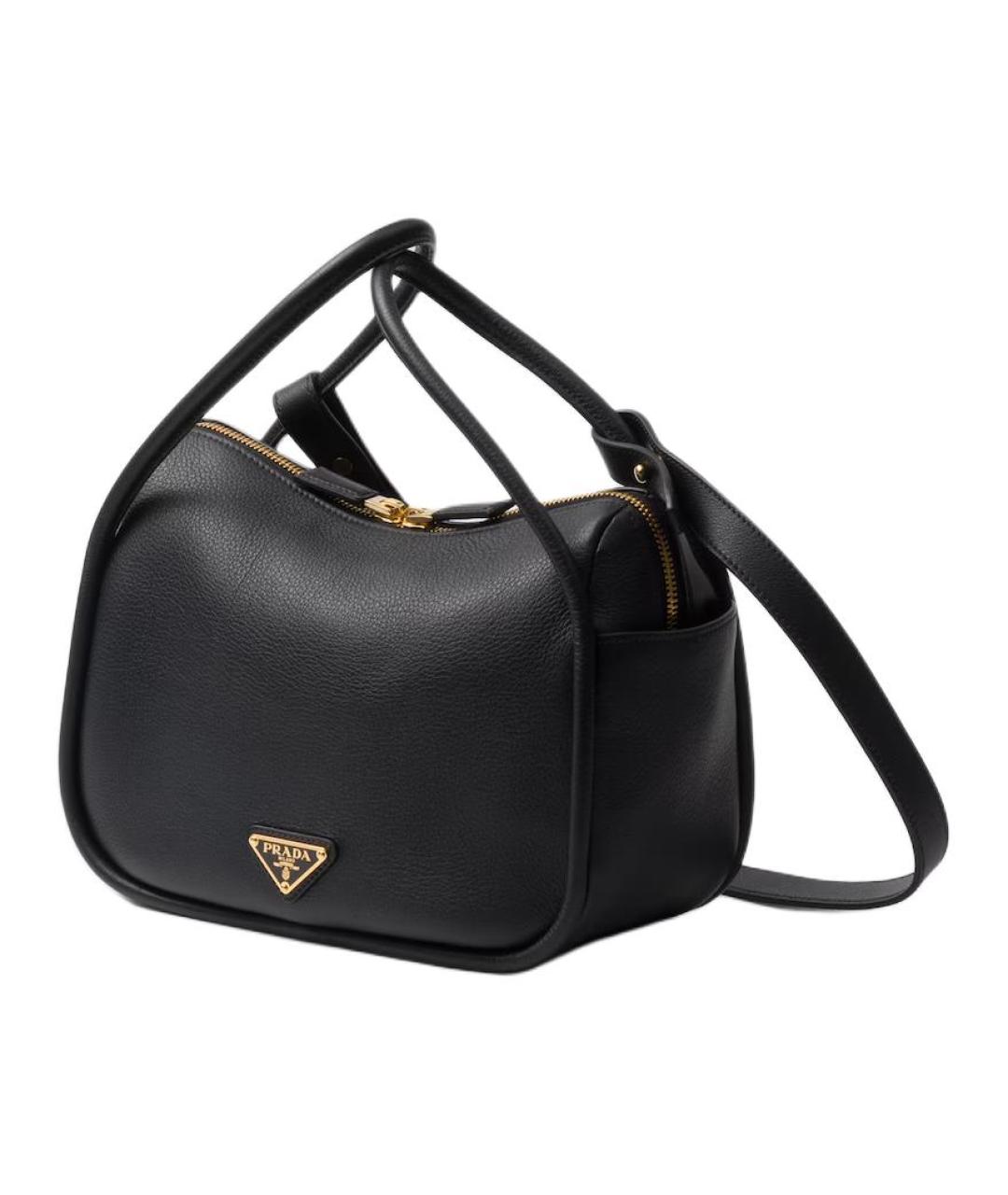 PRADA Черная кожаная сумка через плечо, фото 2