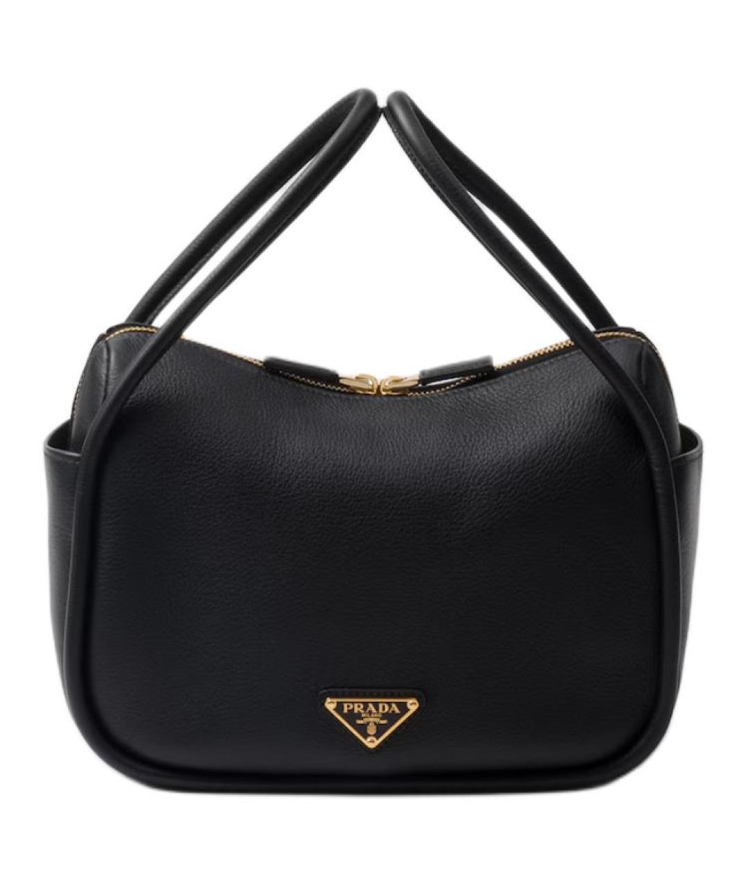 PRADA Черная кожаная сумка через плечо, фото 1