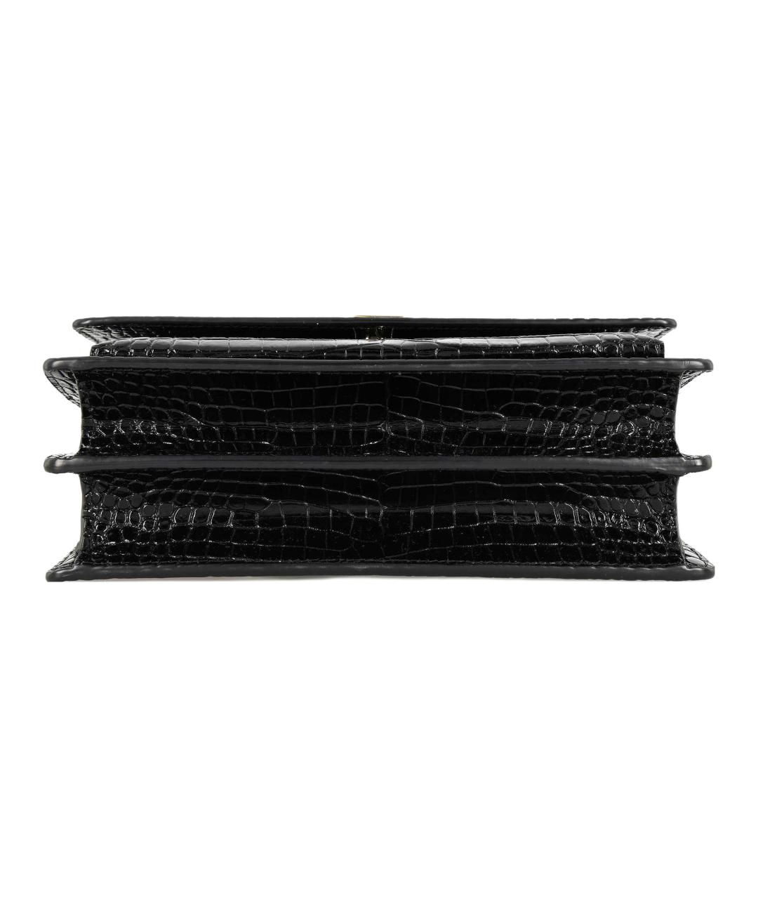 SAINT LAURENT Черная кожаная сумка через плечо, фото 5