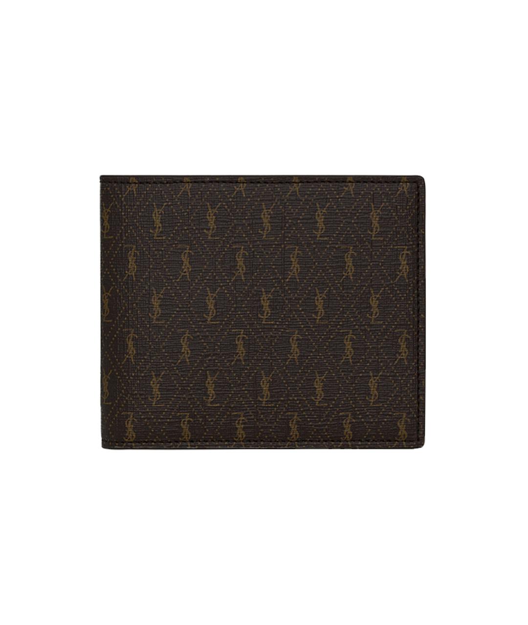 SAINT LAURENT Коричневый кошелек, фото 6