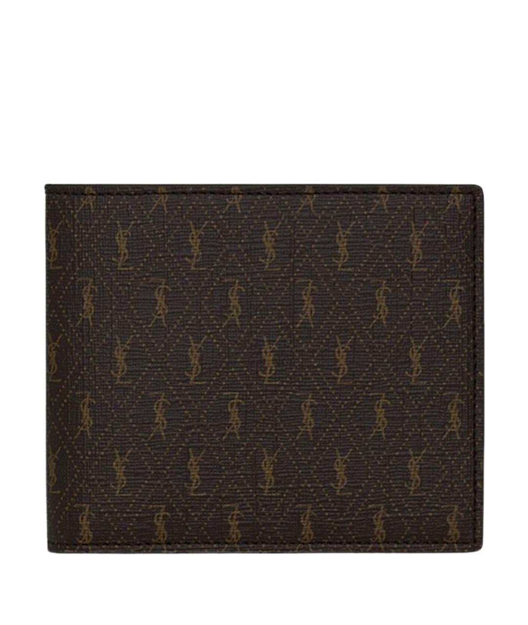 SAINT LAURENT Коричневый кошелек, фото 1