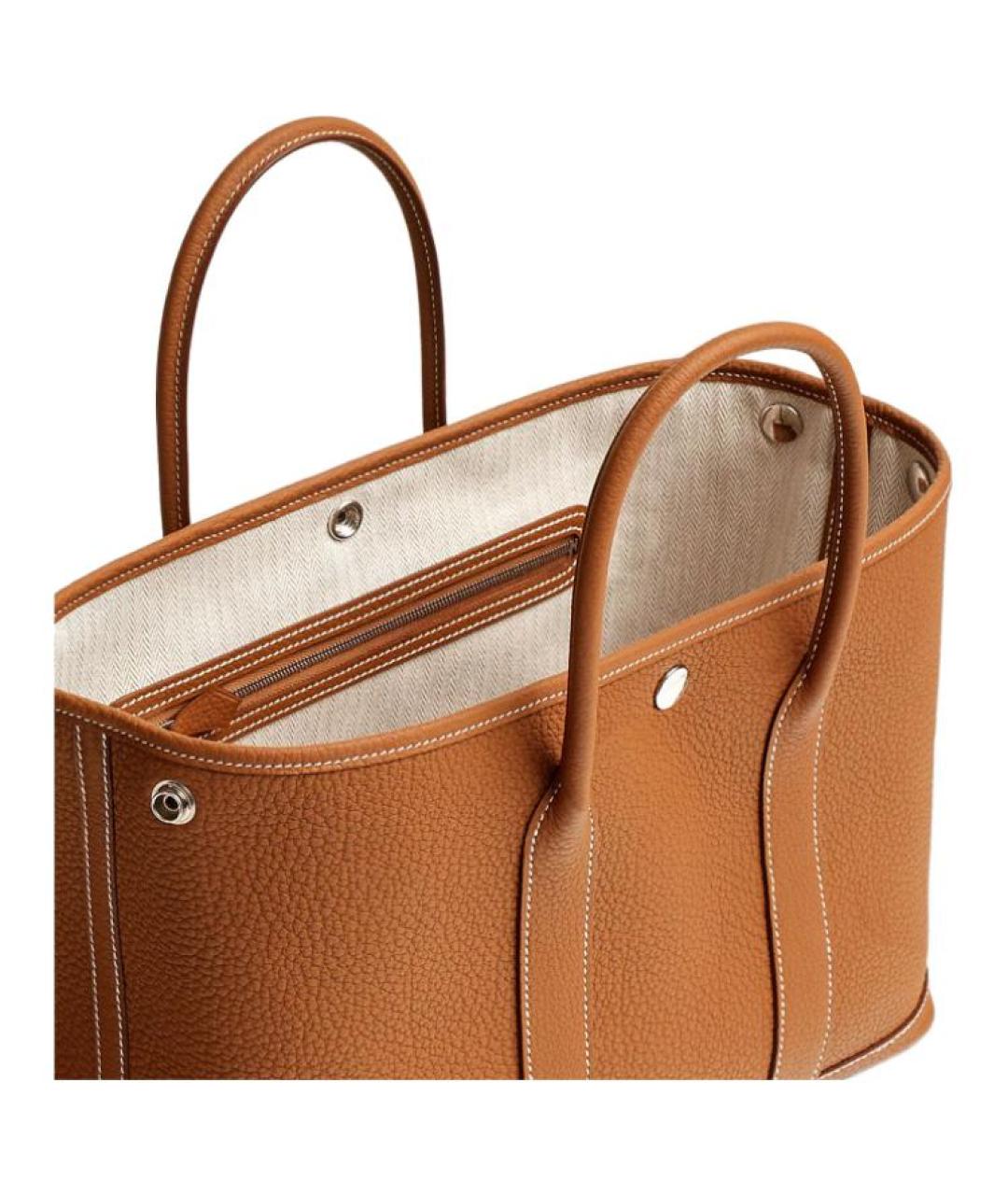 HERMES Коричневая кожаная сумка через плечо, фото 5