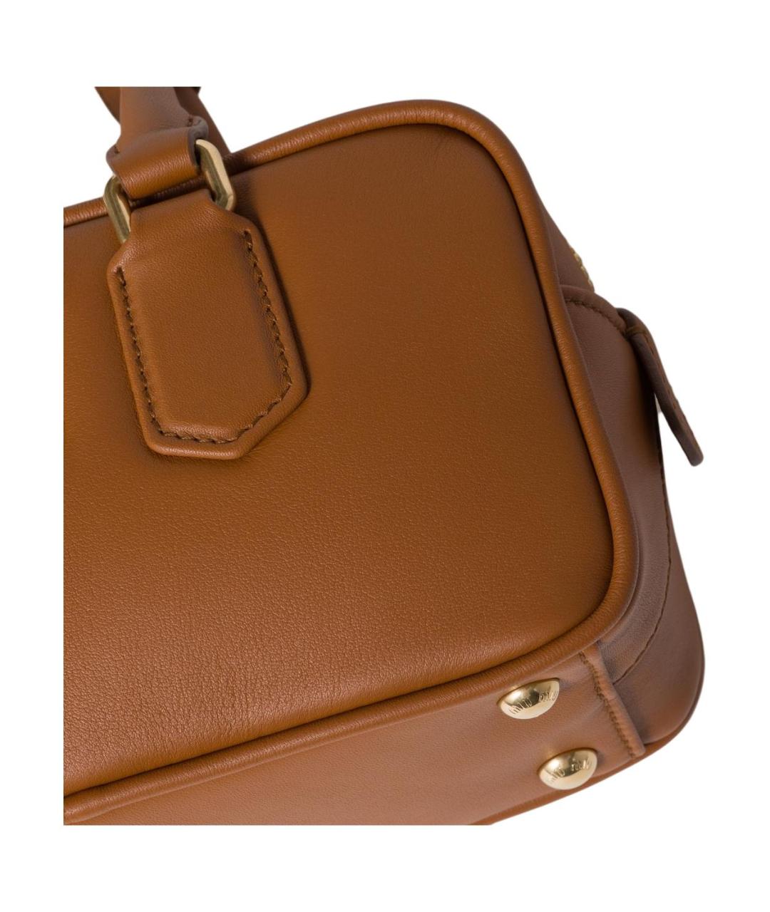 MIU MIU Коричневая кожаная сумка через плечо, фото 5
