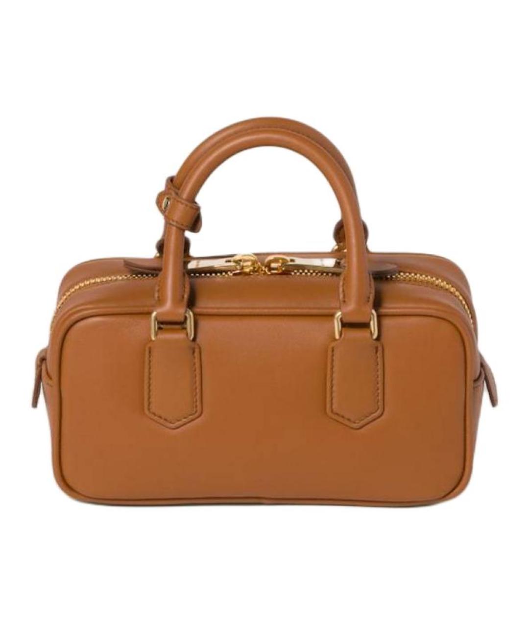 MIU MIU Коричневая кожаная сумка через плечо, фото 3