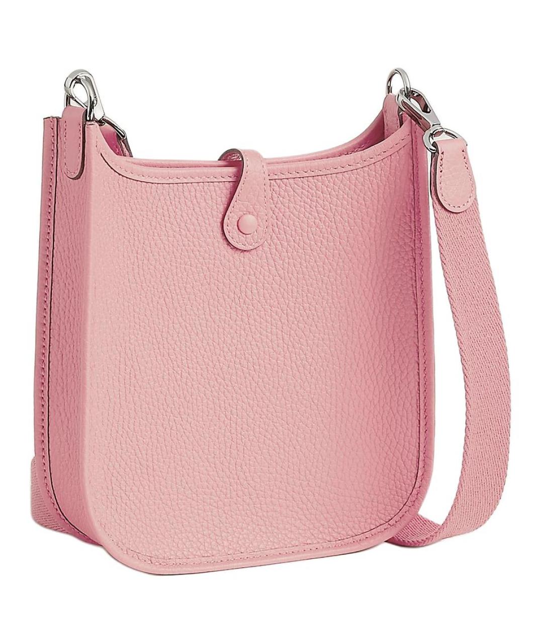 HERMES Розовая кожаная сумка через плечо, фото 5