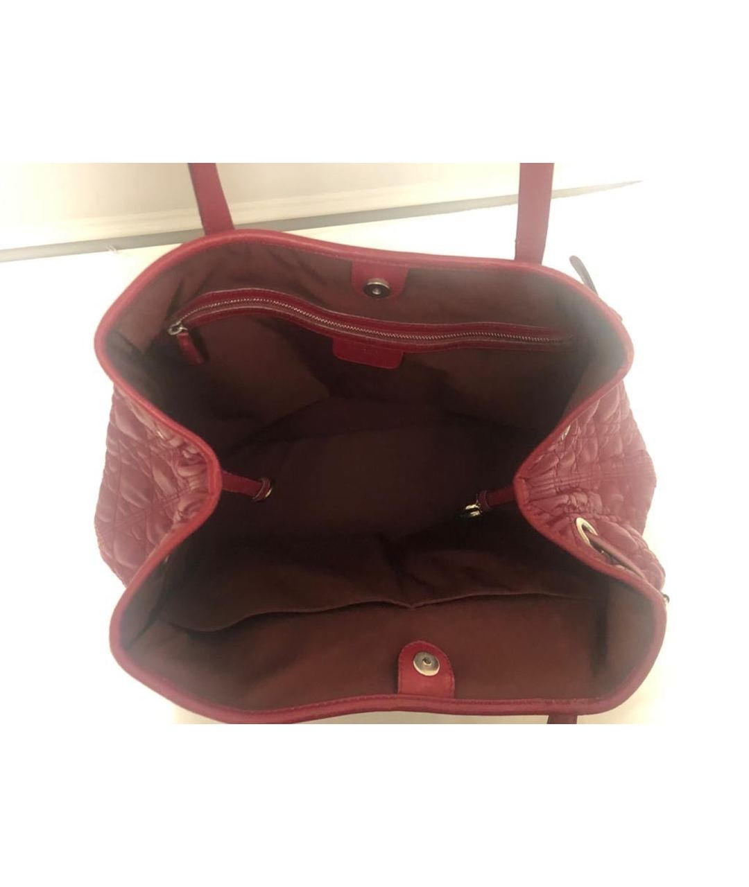 CHRISTIAN DIOR PRE-OWNED Красная тканевая сумка тоут, фото 4