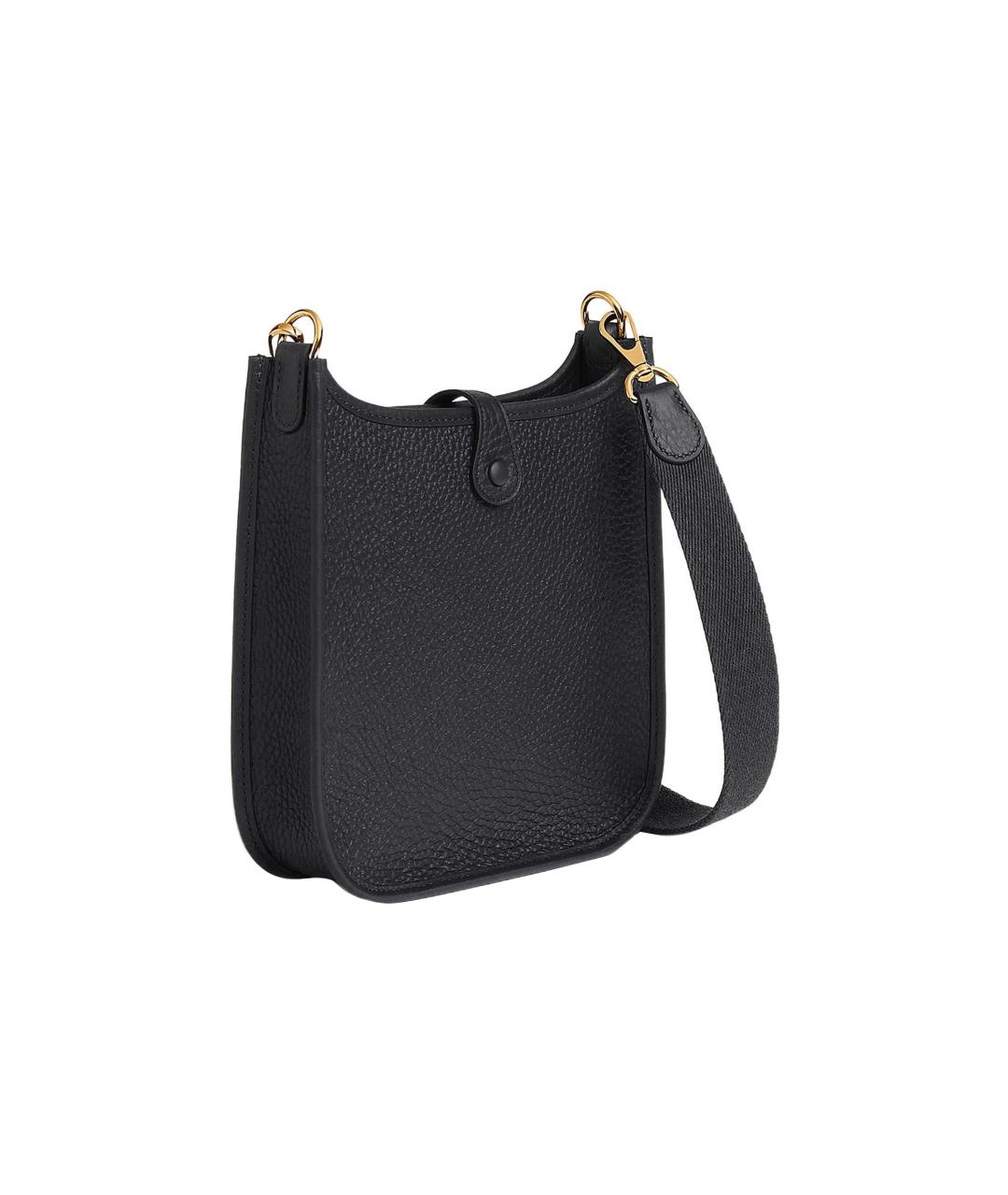 HERMES Черная кожаная сумка через плечо, фото 3