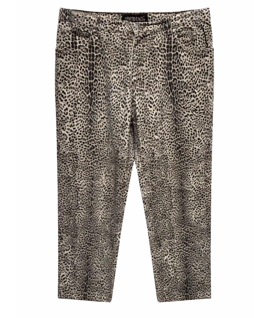 ROBERTO CAVALLI Мульти хлопко-эластановые прямые джинсы, фото 1