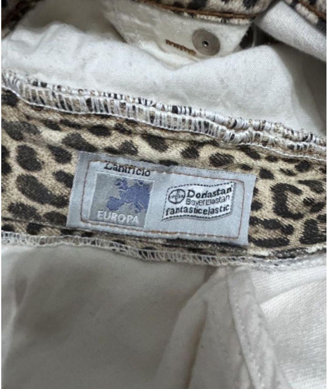 ROBERTO CAVALLI Мульти хлопко-эластановые прямые джинсы, фото 3