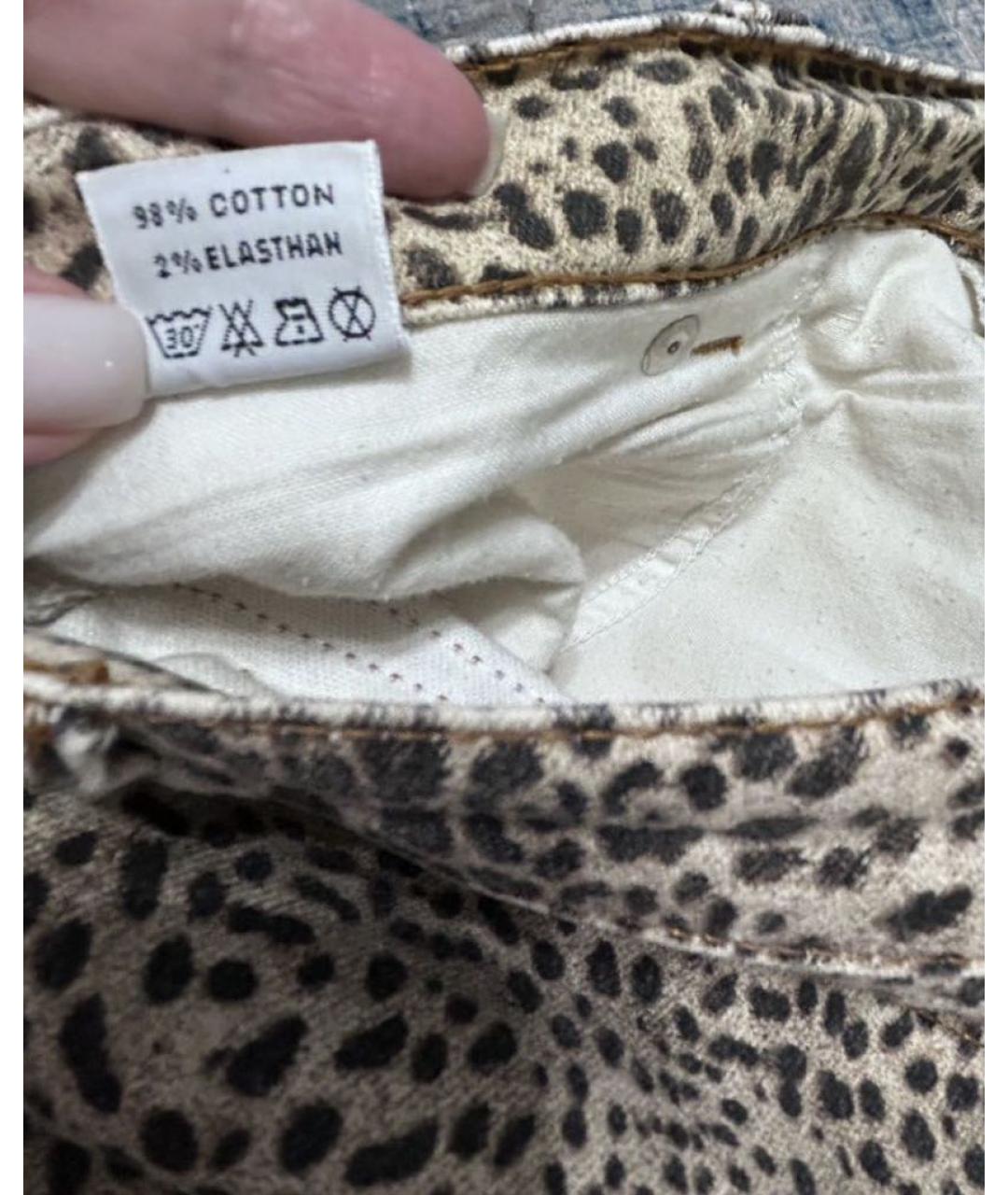 ROBERTO CAVALLI Мульти хлопко-эластановые прямые джинсы, фото 8