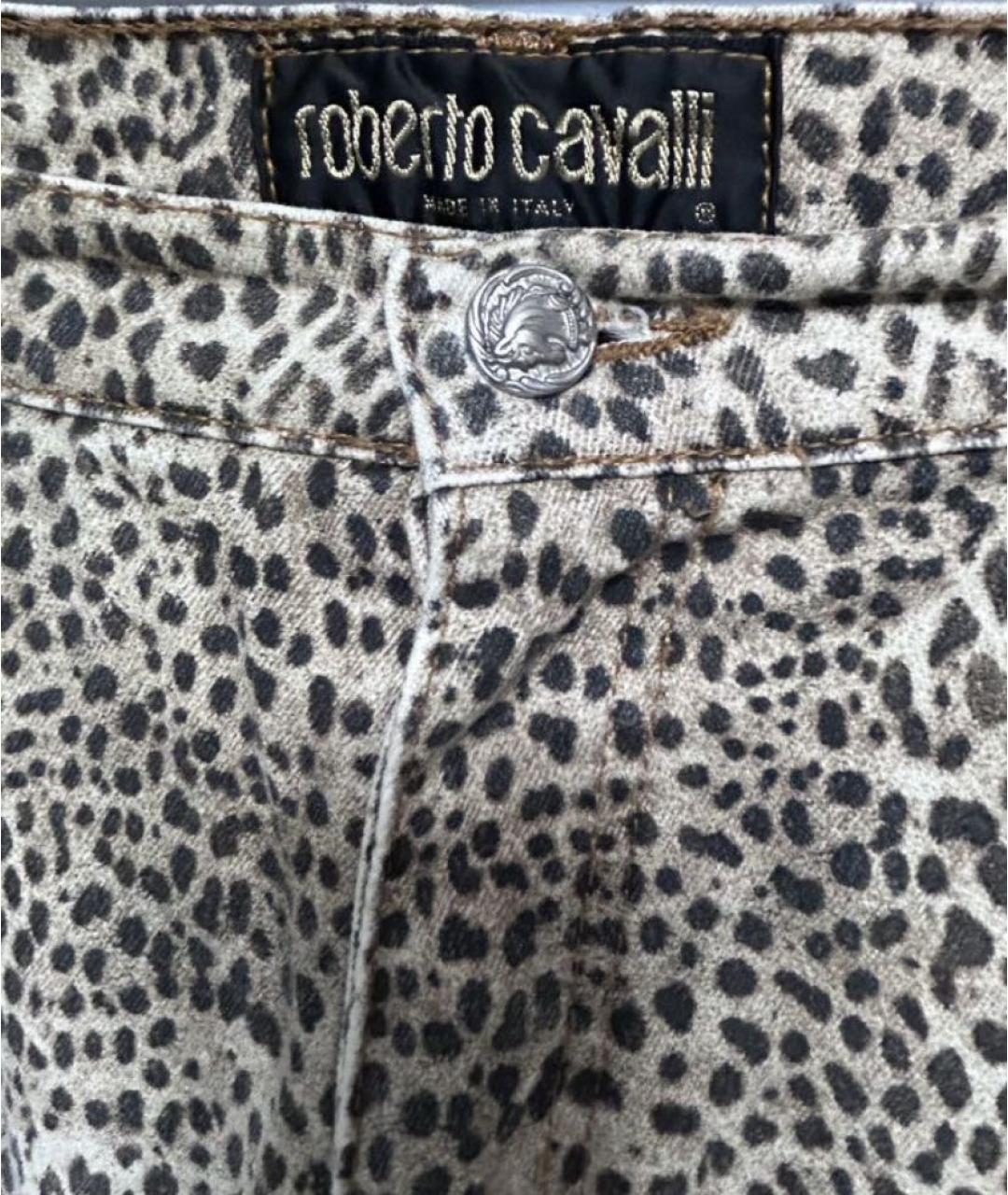 ROBERTO CAVALLI Мульти хлопко-эластановые прямые джинсы, фото 7