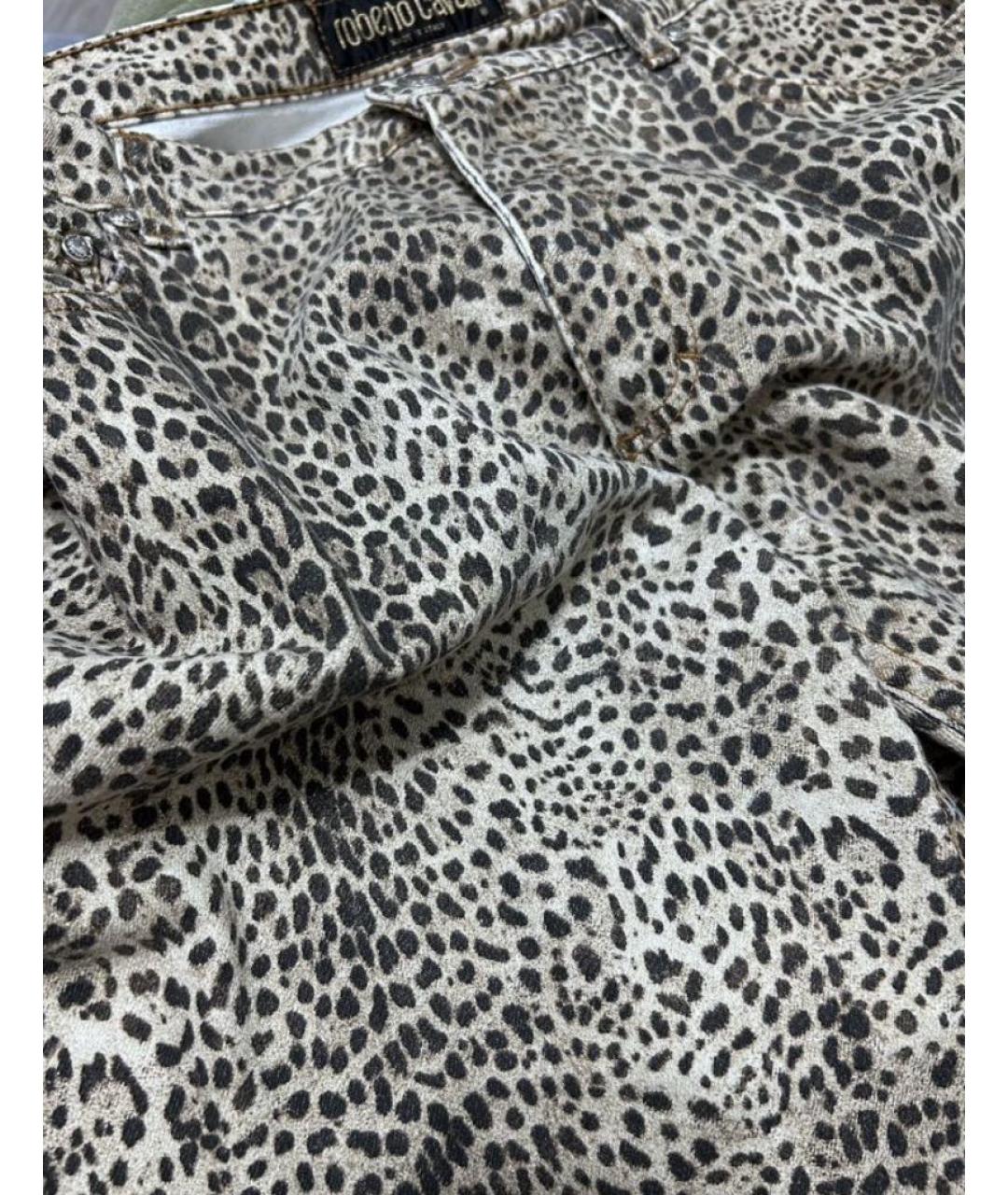 ROBERTO CAVALLI Мульти хлопко-эластановые прямые джинсы, фото 6