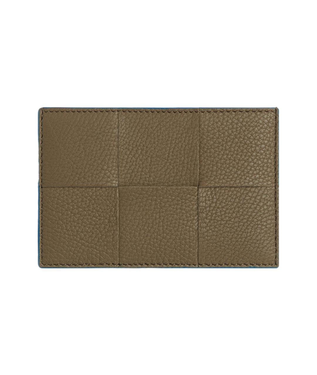 BOTTEGA VENETA Коричневый кожаный кардхолдер, фото 1