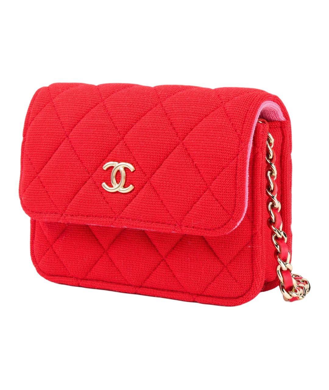 CHANEL Красная сумка через плечо, фото 2