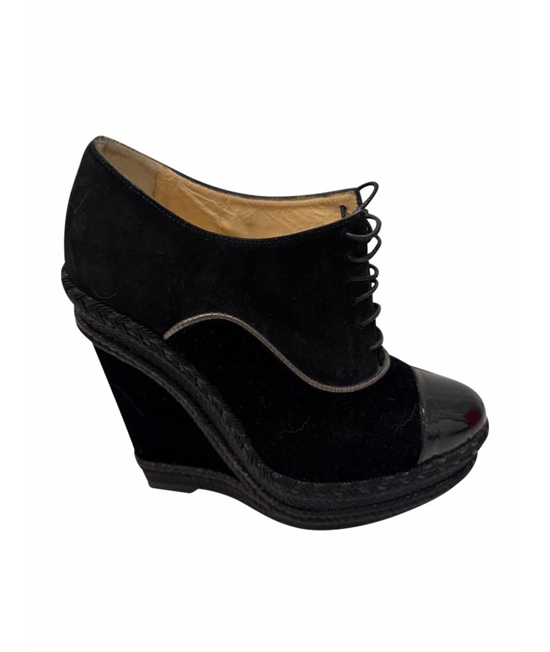 CHRISTIAN LOUBOUTIN Черные замшевые ботильоны, фото 5