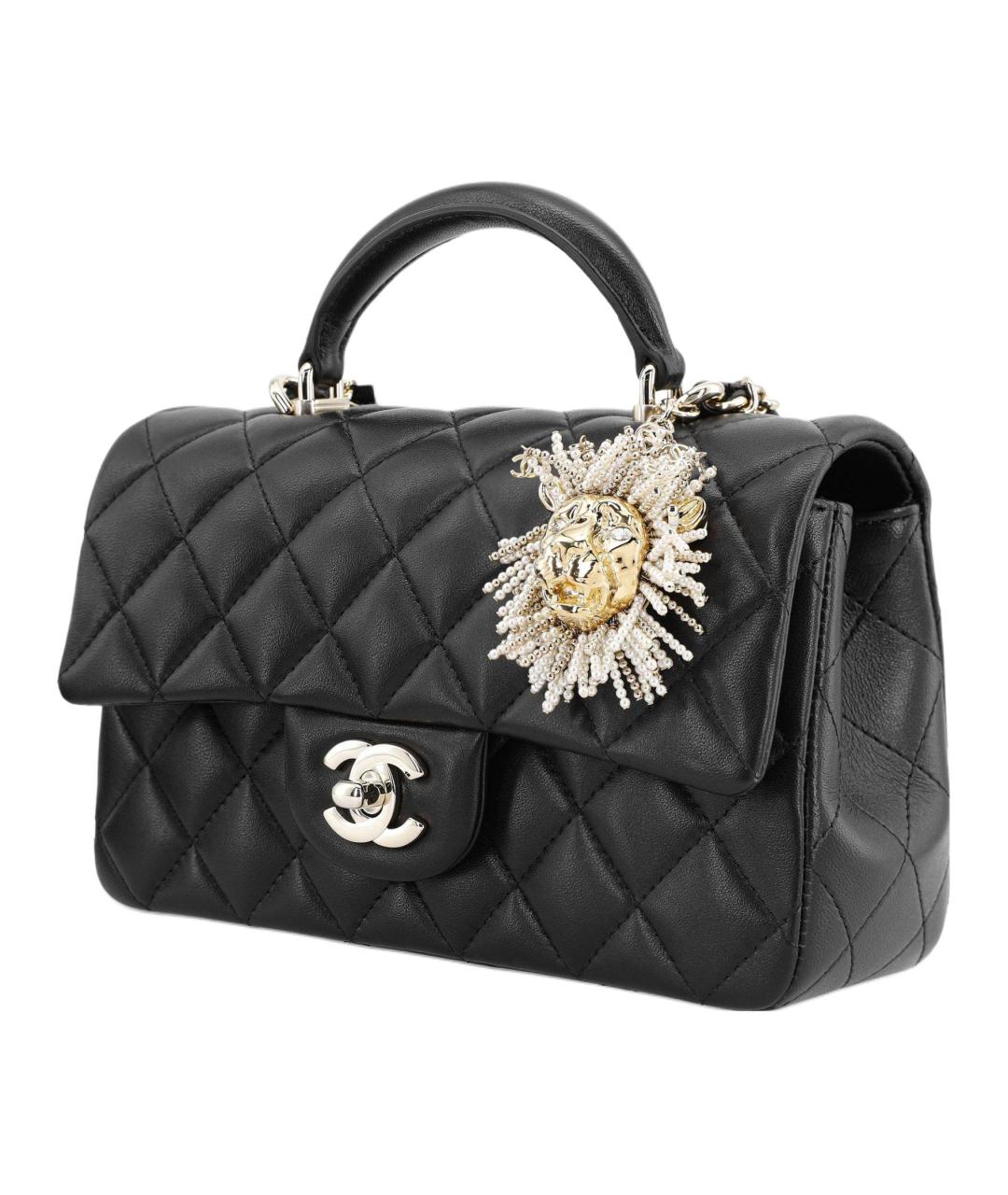 CHANEL Черная кожаная сумка через плечо, фото 2