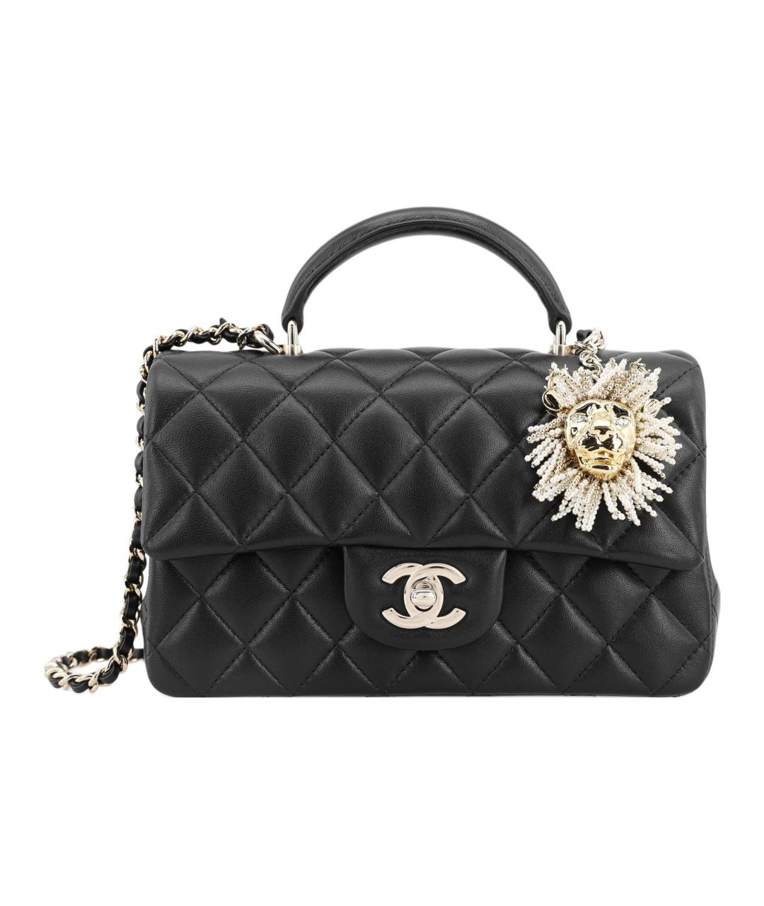 CHANEL Черная кожаная сумка через плечо, фото 1