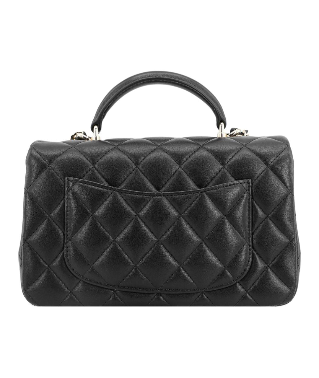 CHANEL Черная кожаная сумка через плечо, фото 3