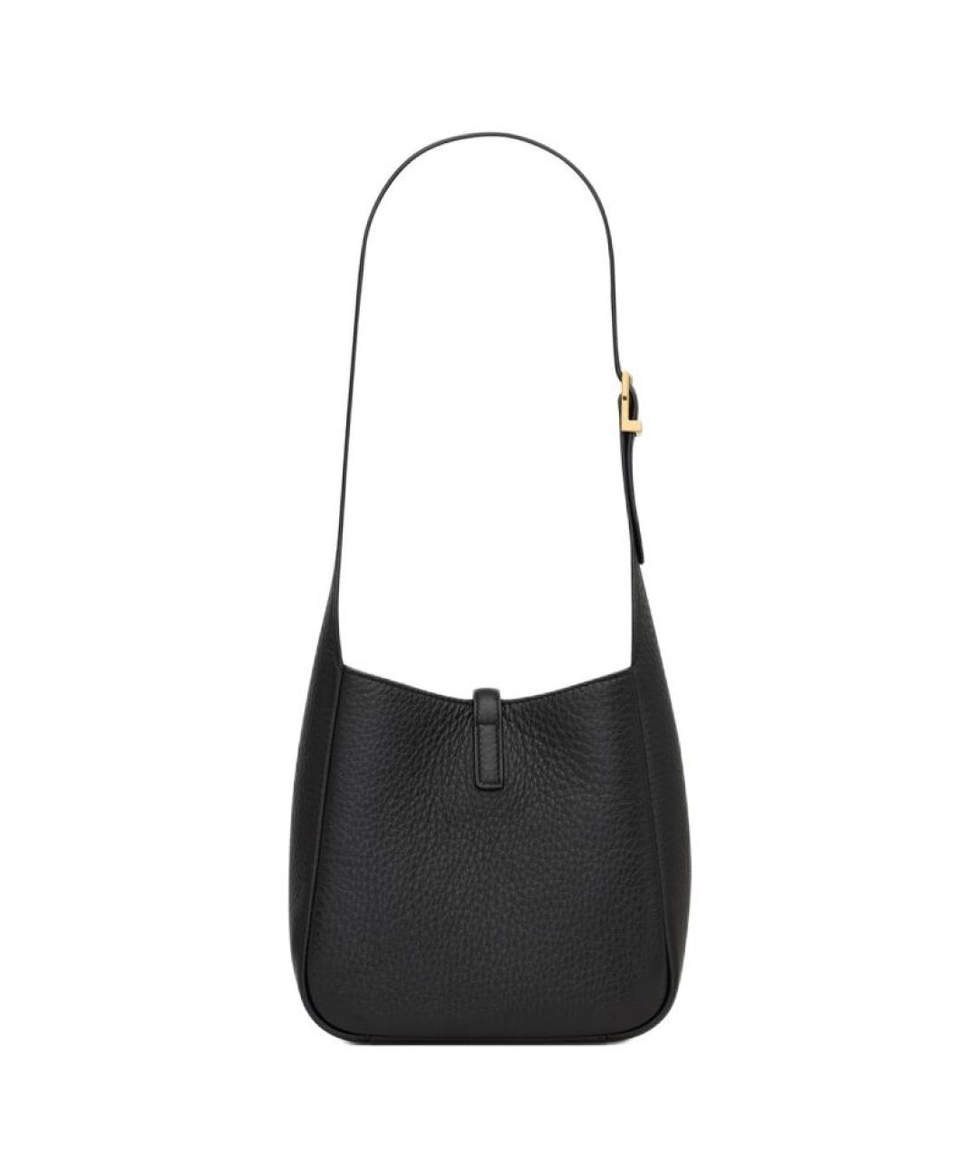 SAINT LAURENT Черная кожаная сумка через плечо, фото 5