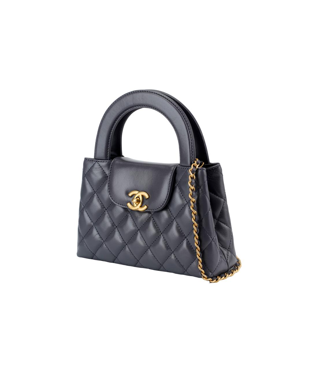 CHANEL Серая кожаная сумка через плечо, фото 2