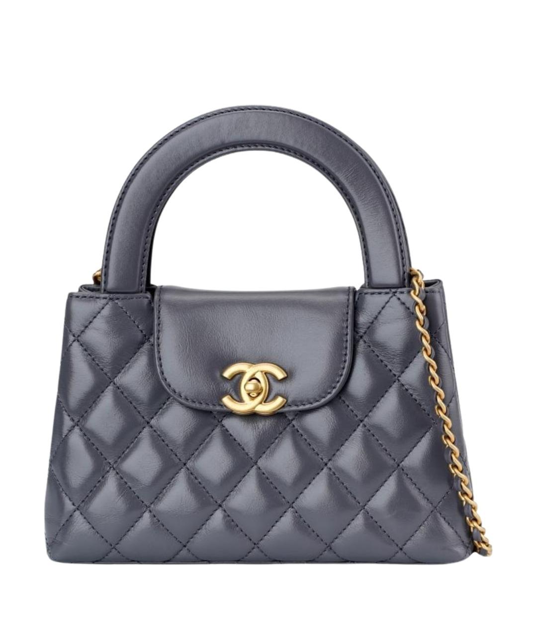 CHANEL Серая кожаная сумка через плечо, фото 1