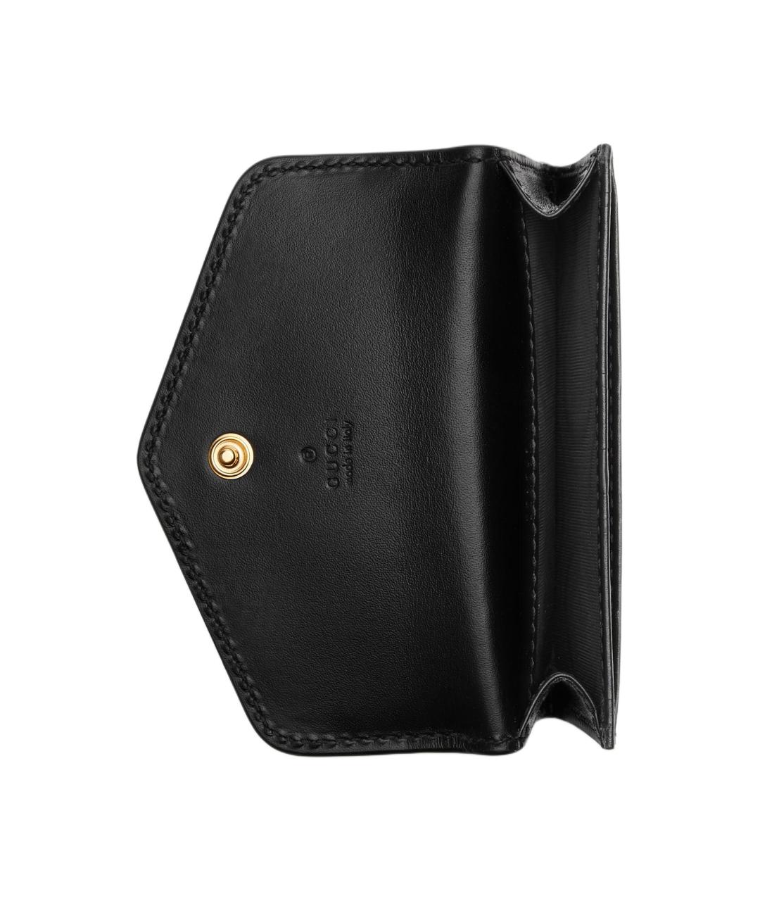 GUCCI Черный кожаный кардхолдер, фото 3