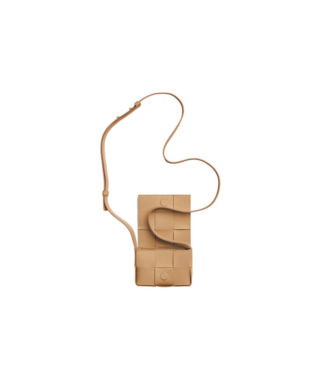 BOTTEGA VENETA Коричневая кожаная сумка через плечо, фото 4