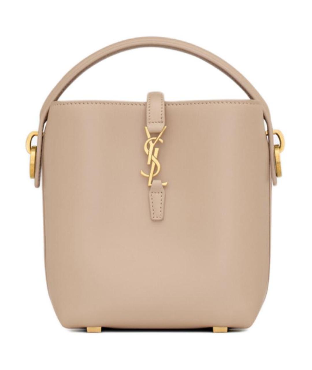 SAINT LAURENT Коричневая кожаная сумка через плечо, фото 1