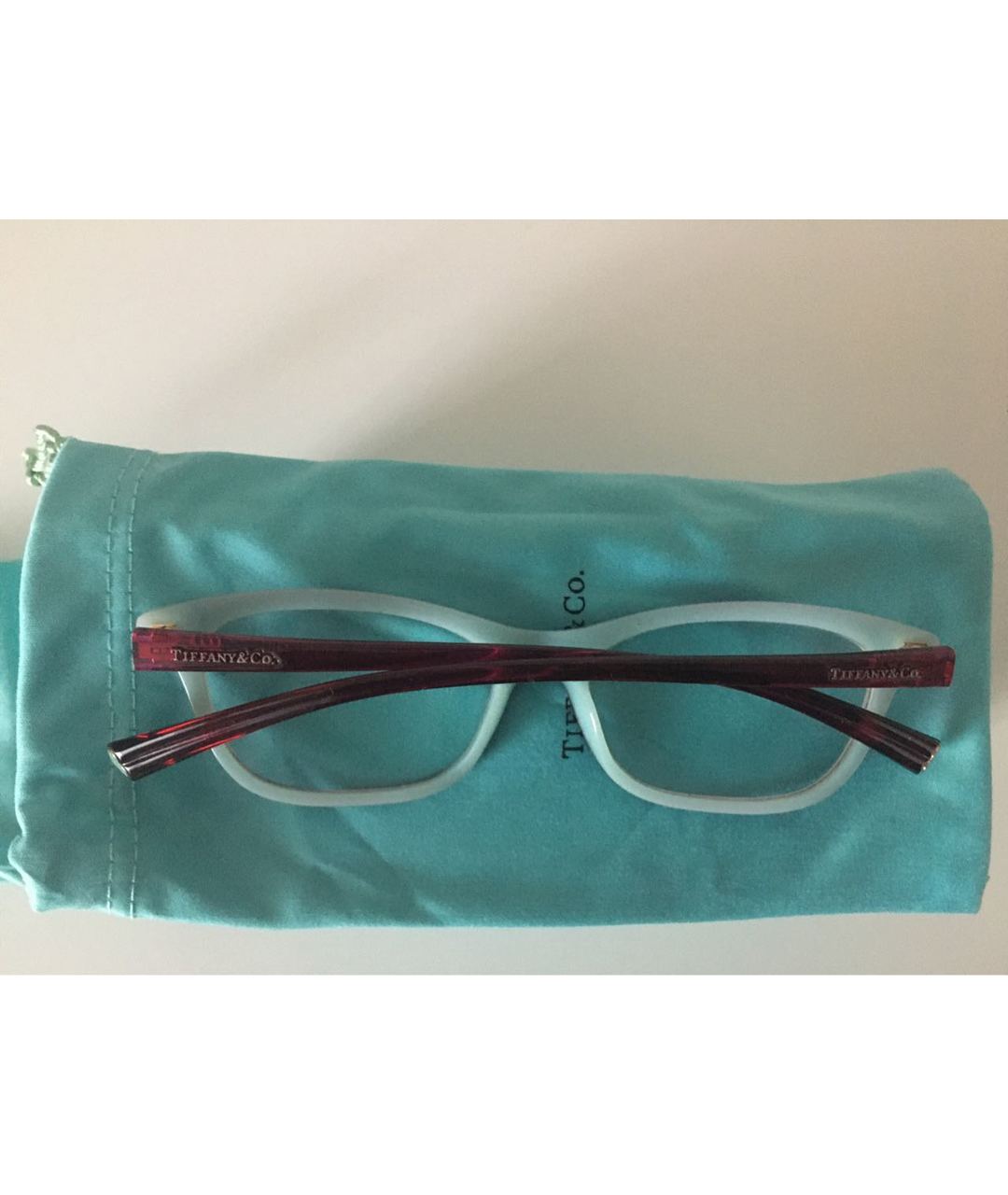 TIFFANY&CO Бордовые пластиковые солнцезащитные очки, фото 7