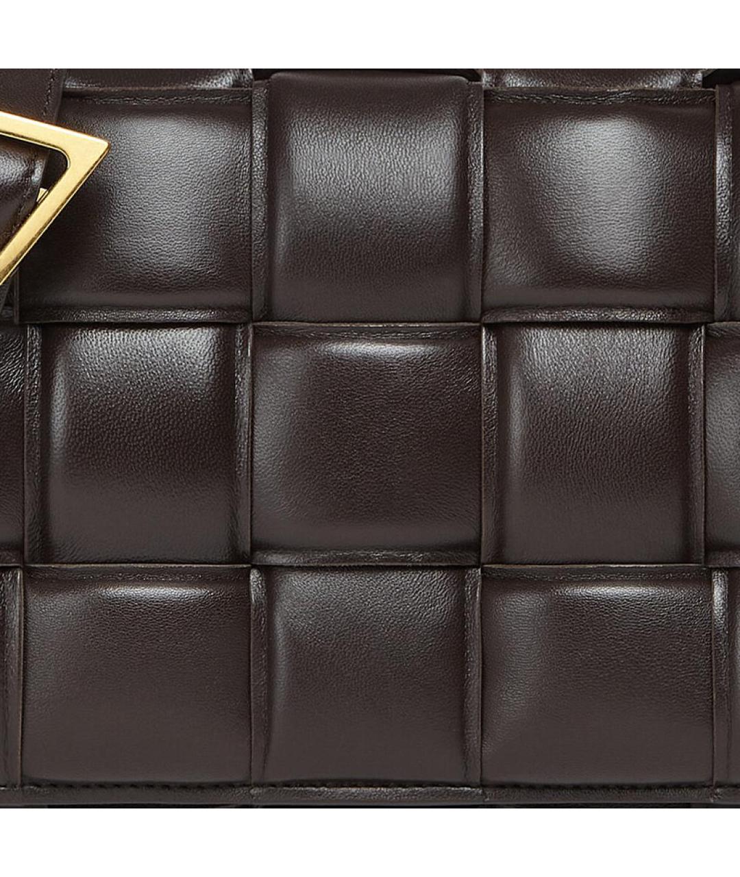 BOTTEGA VENETA Черная кожаная сумка через плечо, фото 5