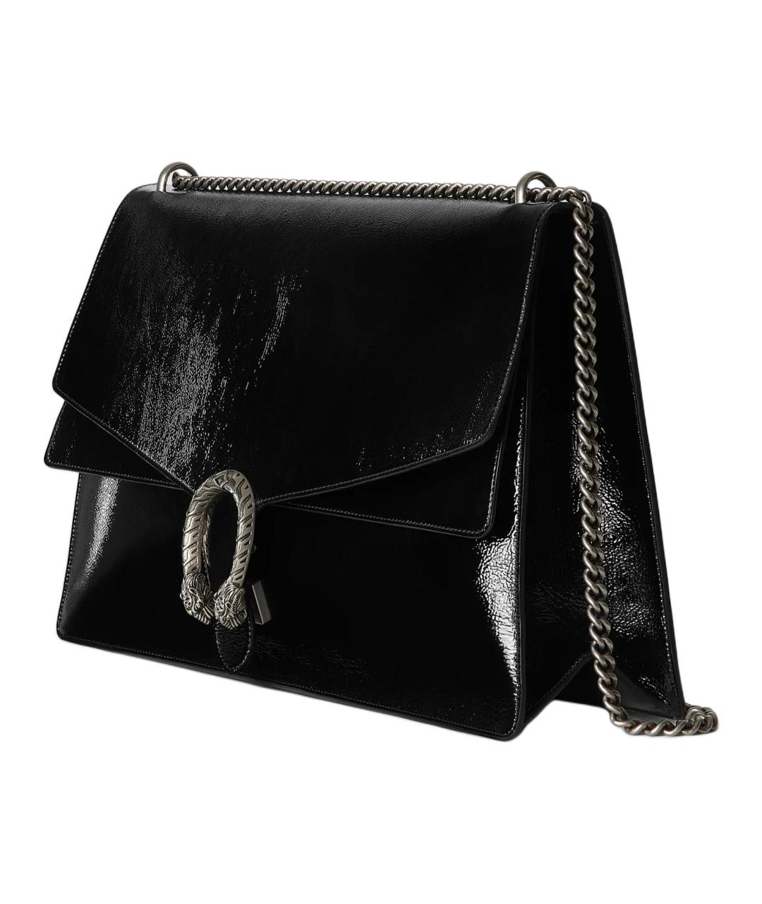 GUCCI Черная кожаная сумка через плечо, фото 2