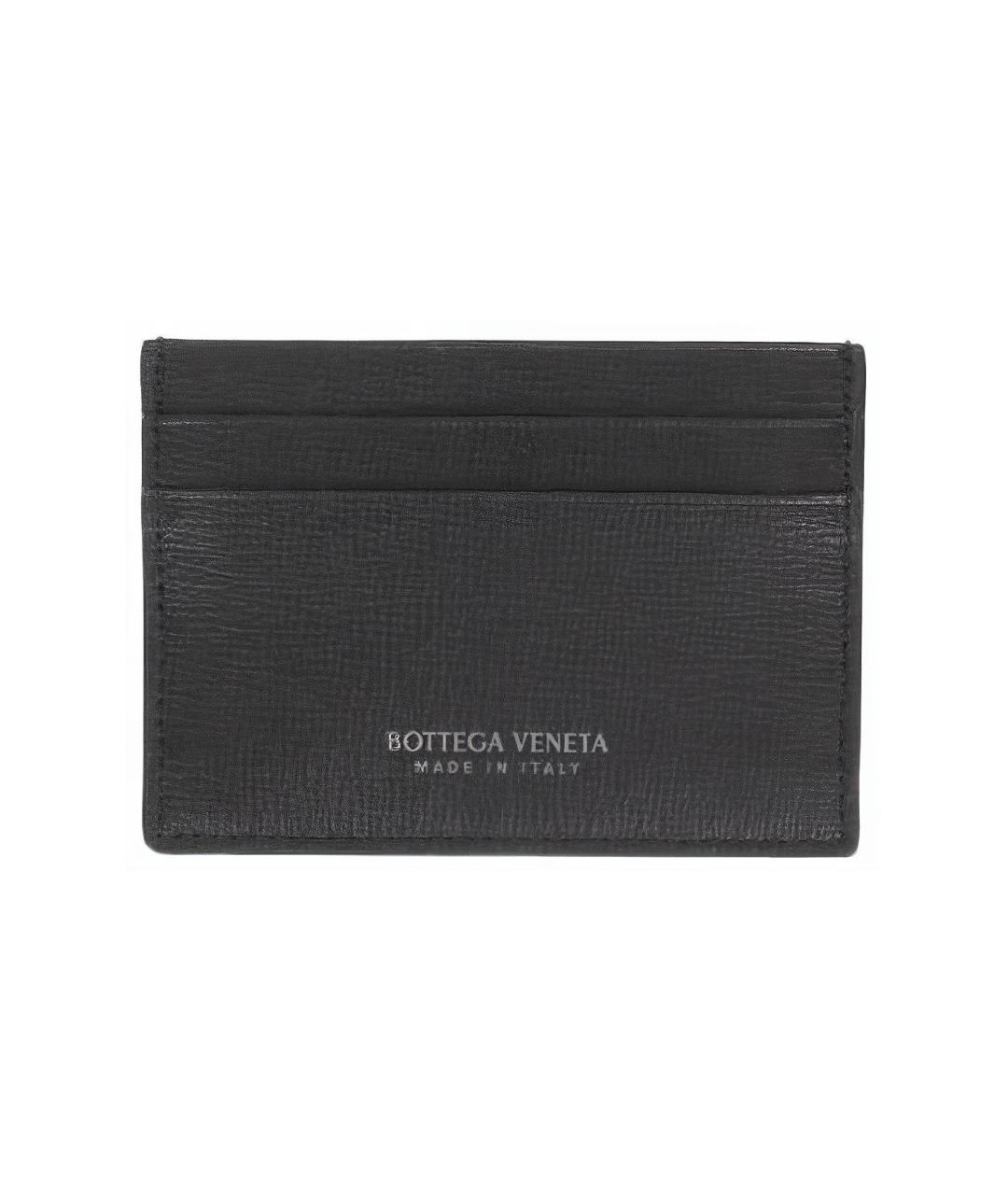 BOTTEGA VENETA Черный кожаный кардхолдер, фото 1